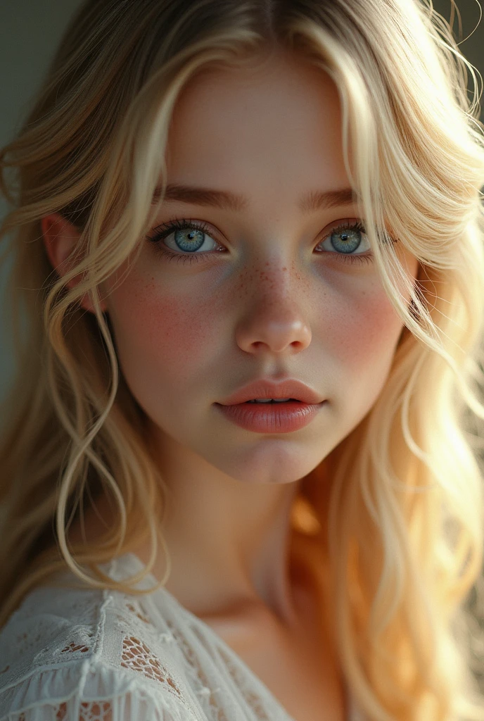  blonde girl with blue eyes ikocente cute