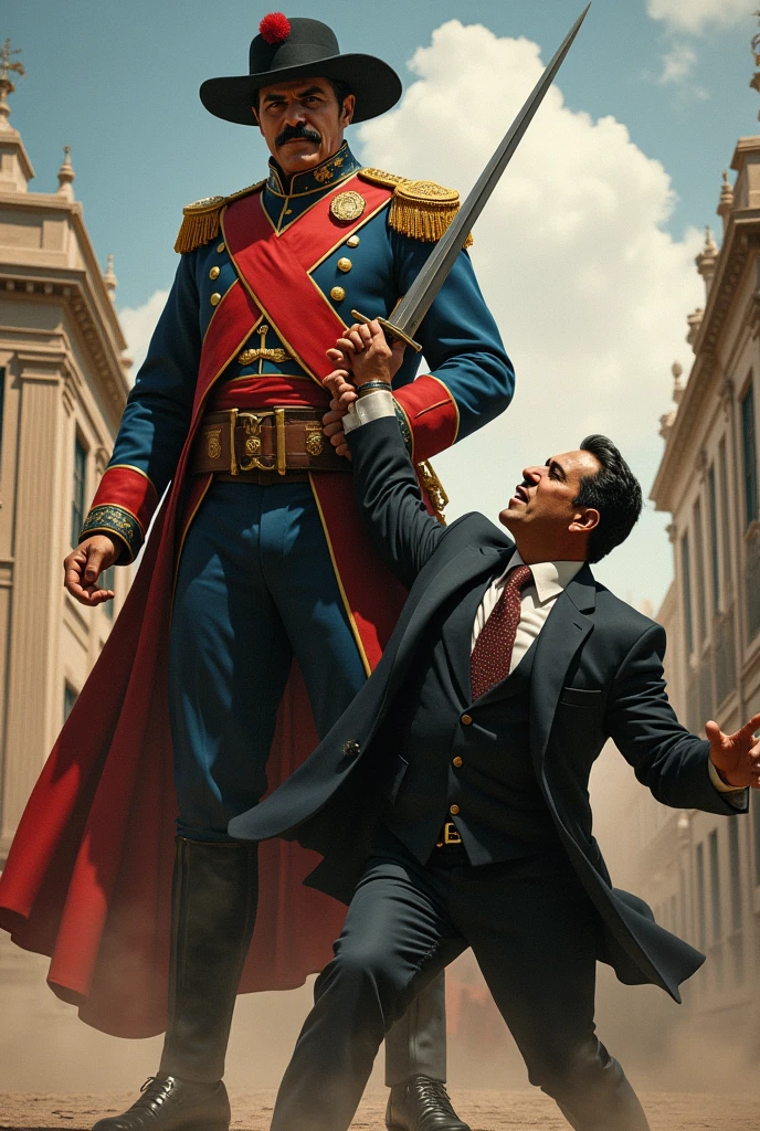 It generates Nicolás Maduro being beaten by the liberator Simón Bolívar