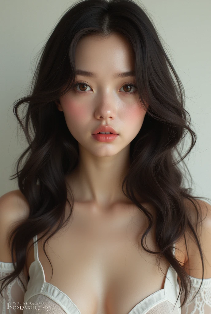 Girl with white skin, long dark brown hair, brown eyes, long nose, big lips, with a height of 5”8” ft weight 144ibs with skinny complexion