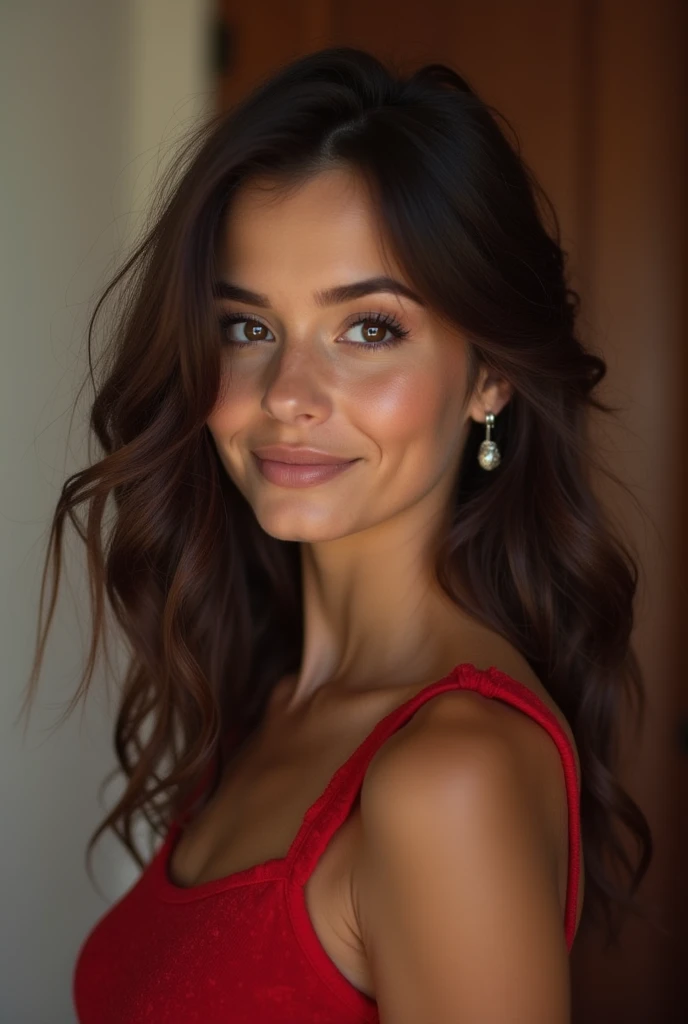 fille brune qui a chaud