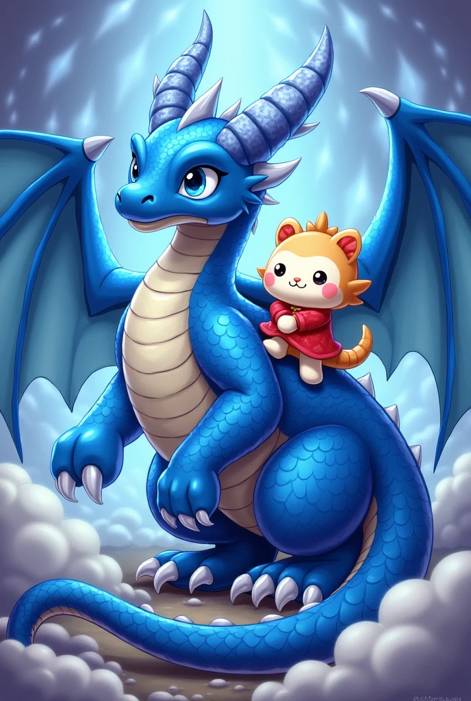 Yu-Gi-Ho's Blue-Eyes Dragon Card with Cinnamon from Sanrio