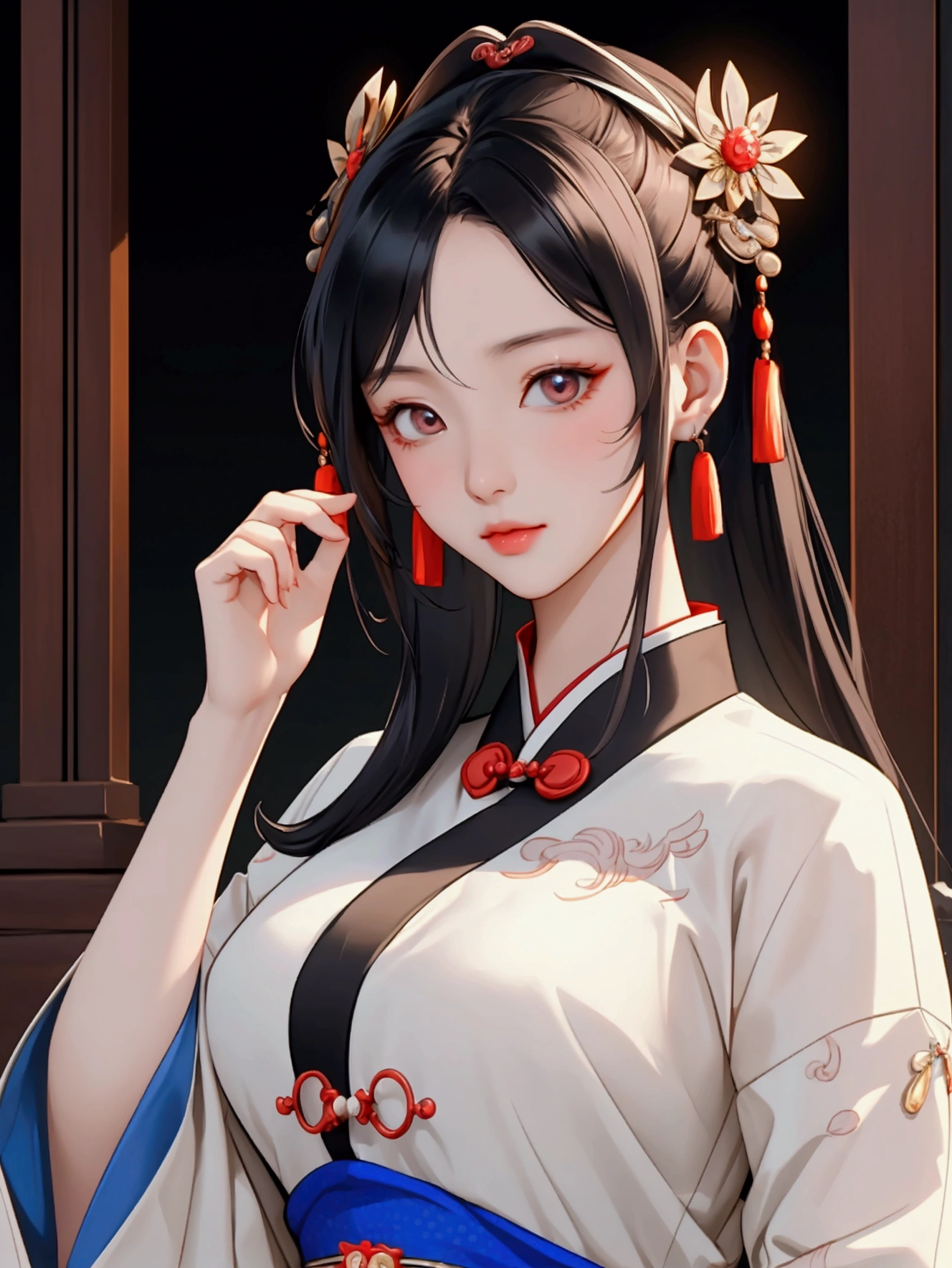 (Highest quality、 8k 、masterpiece、High resolution)、Chinese Drama、Changgexing、Li Changge、Dililaba、Tang Dynasty、Changan、1 Female、Beautiful young person、古いChanganの街並み、Anime Beauty、Anime Art、Official Art、Detailed CG、