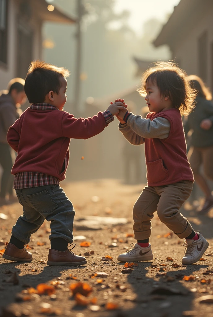 Children fighting 