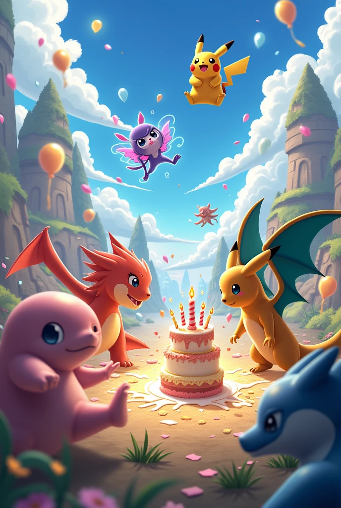 Happy Birthday game " Thần thú đại chiến " by pokemon