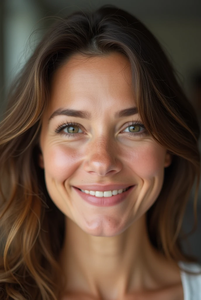 A face of a woman that makes people feel comfortable