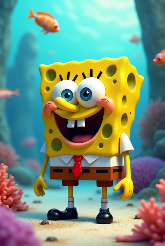 Realistic 3d image spongebob