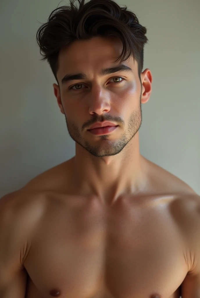  Young man who is 20 years old sensual and sexy, be extremely real so it looks like a selfie 