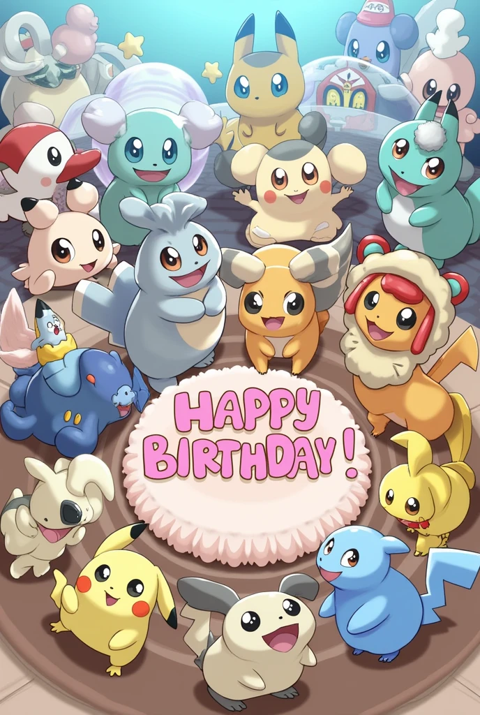 Happy Birthday by many pokemon