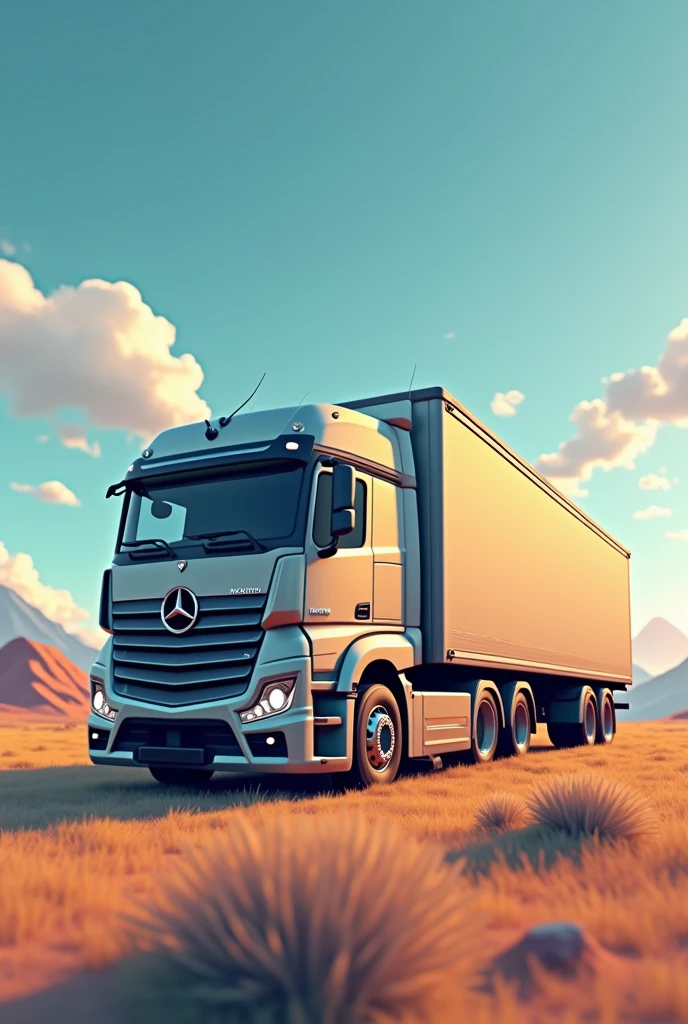 Create TEXAMOTOR'S logo with a modern trailer model