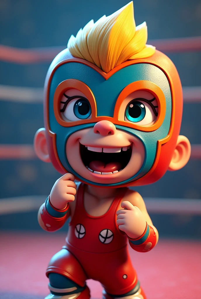 Create an animated wrestling mask for kids