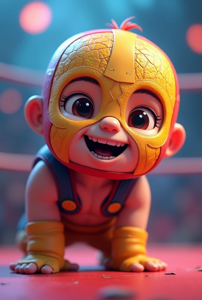 Create an animated wrestling mask for kids