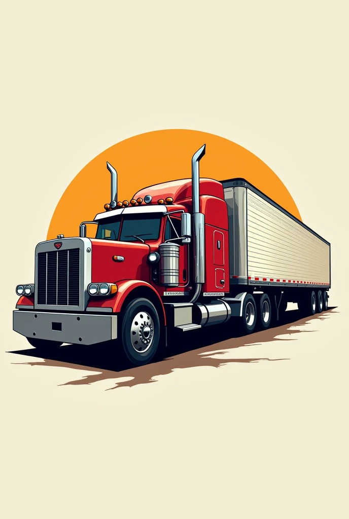 Create the TEXAMOTORS logo with a modern trailer model