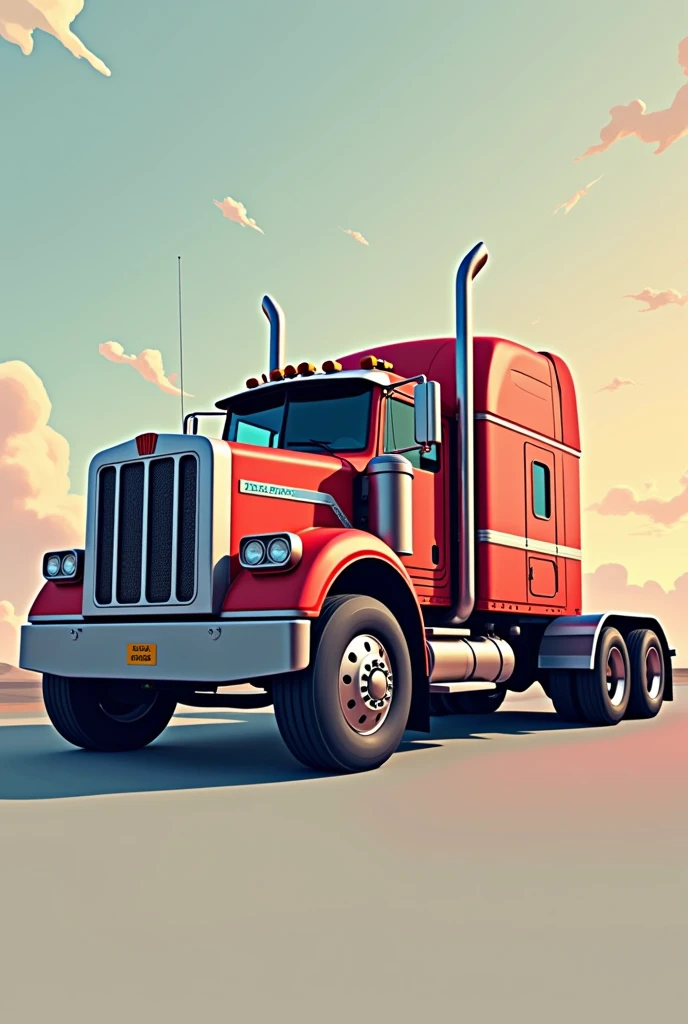 Create the TEXAMOTORS logo with a modern trailer model