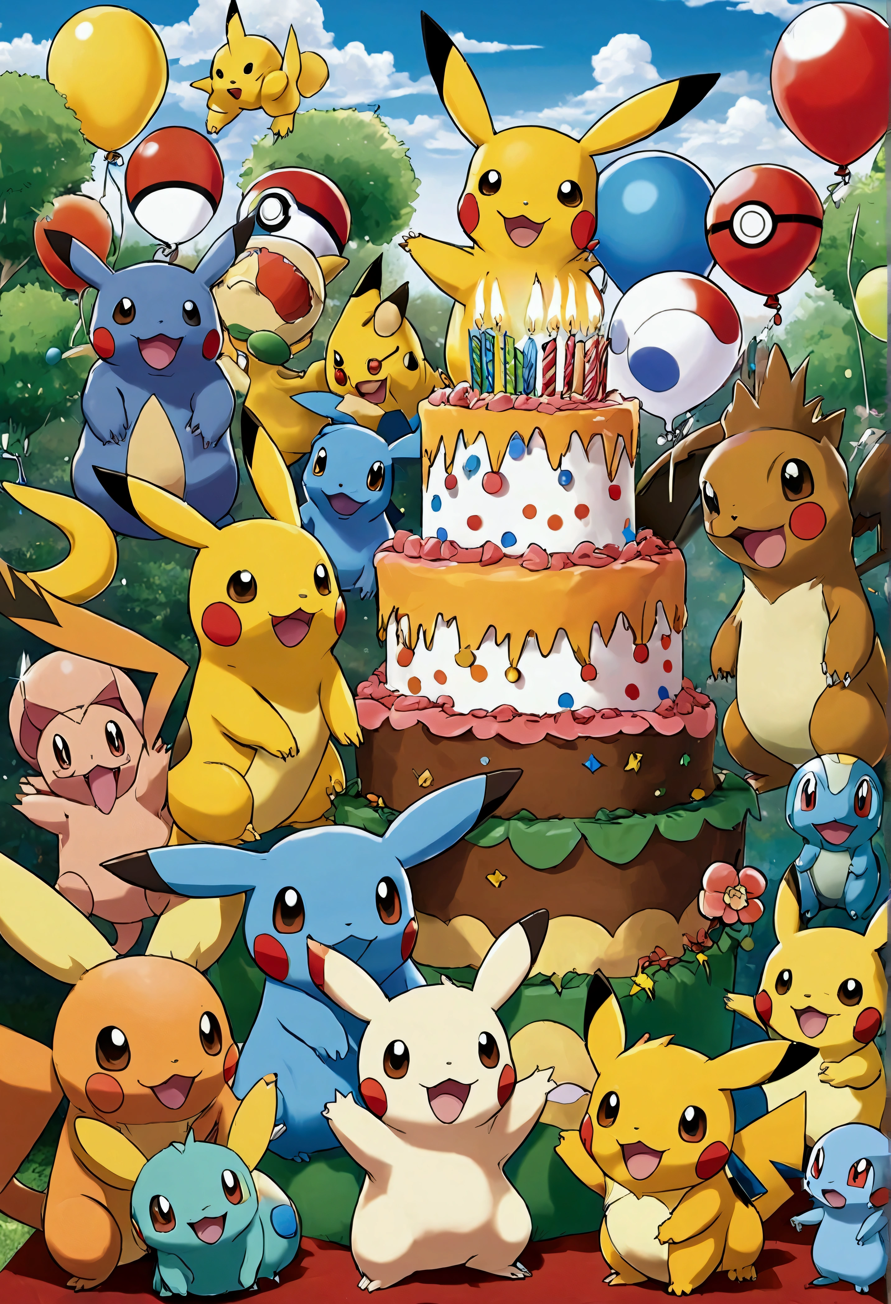 Happy Birthday by many pokemon
