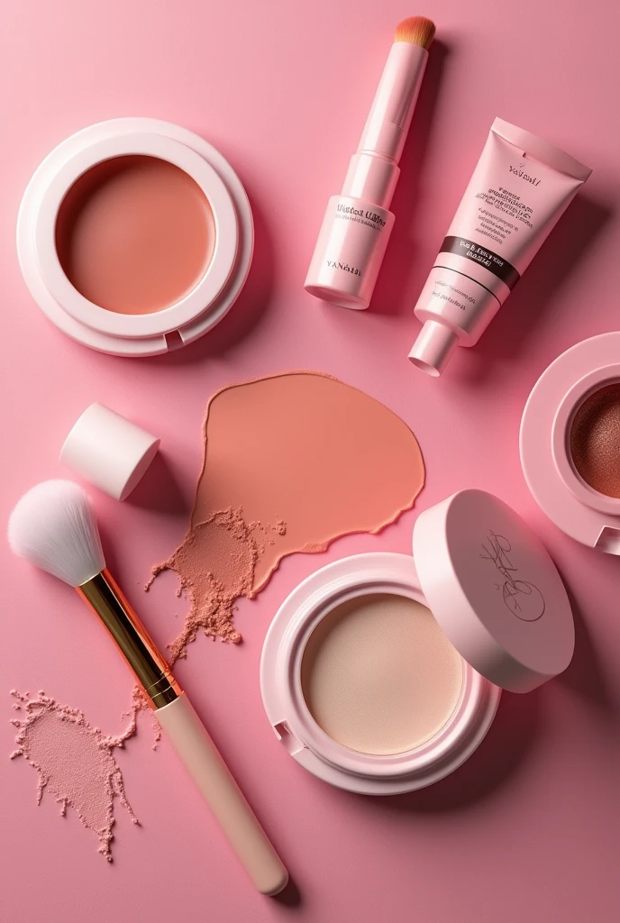 generate the cover of a makeup magazine with viral makeup products called Yanbal Viral Glow includes the name of the magazine on the cover
