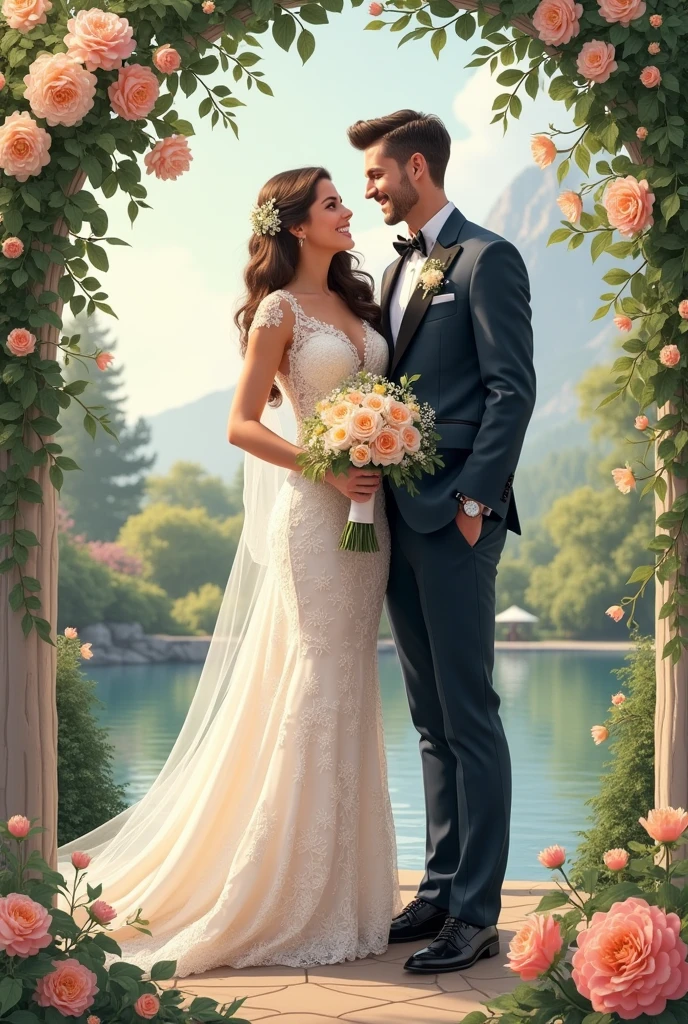 Create an invitation for my wedding, for a written image