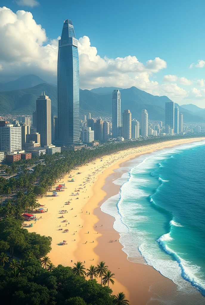 Belo Horizonte city with beach