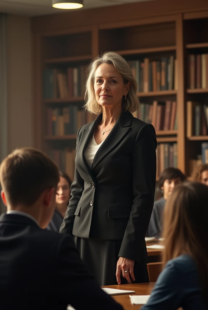 Hey all the students respect her and see her like a god
