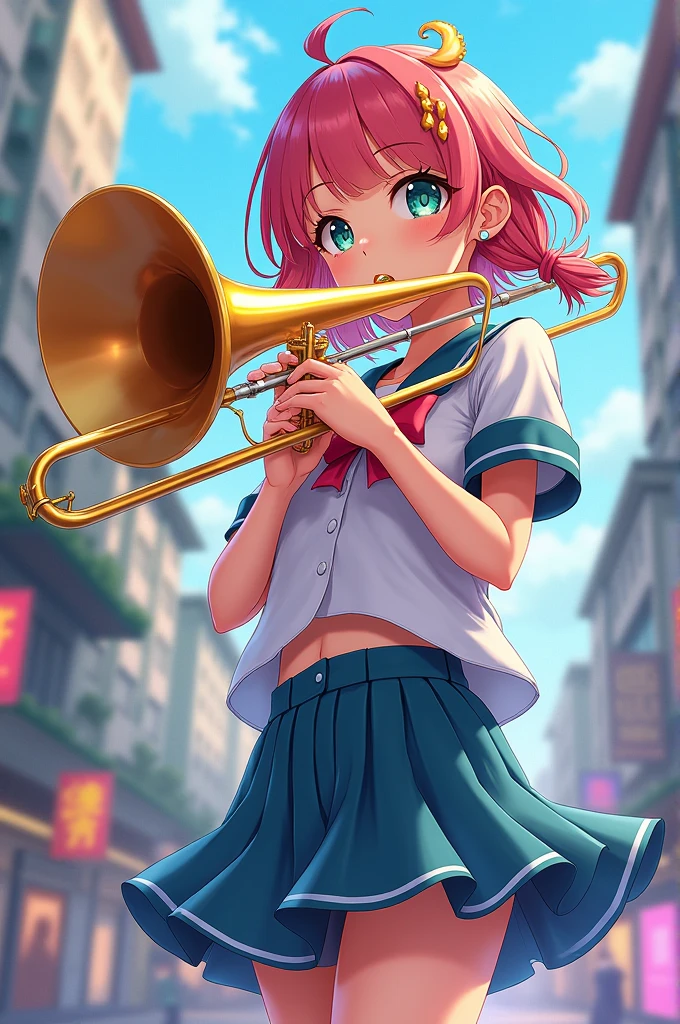 Anime Girl with a Trombone