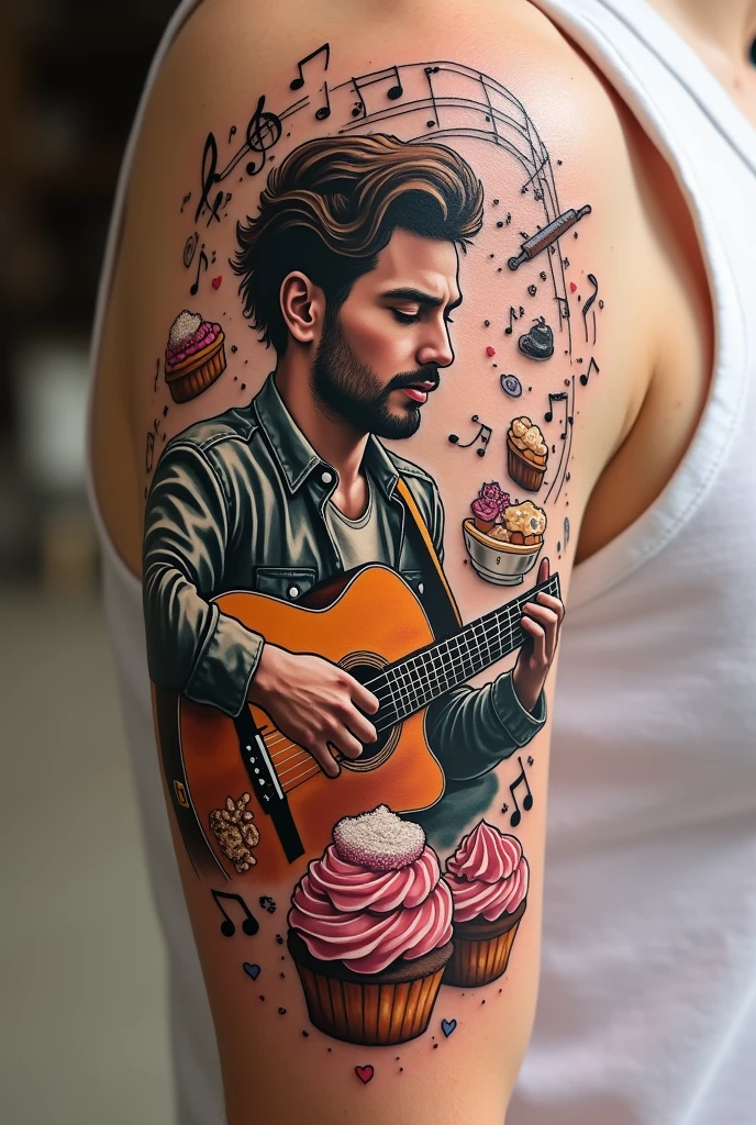tattoo about music and bakery