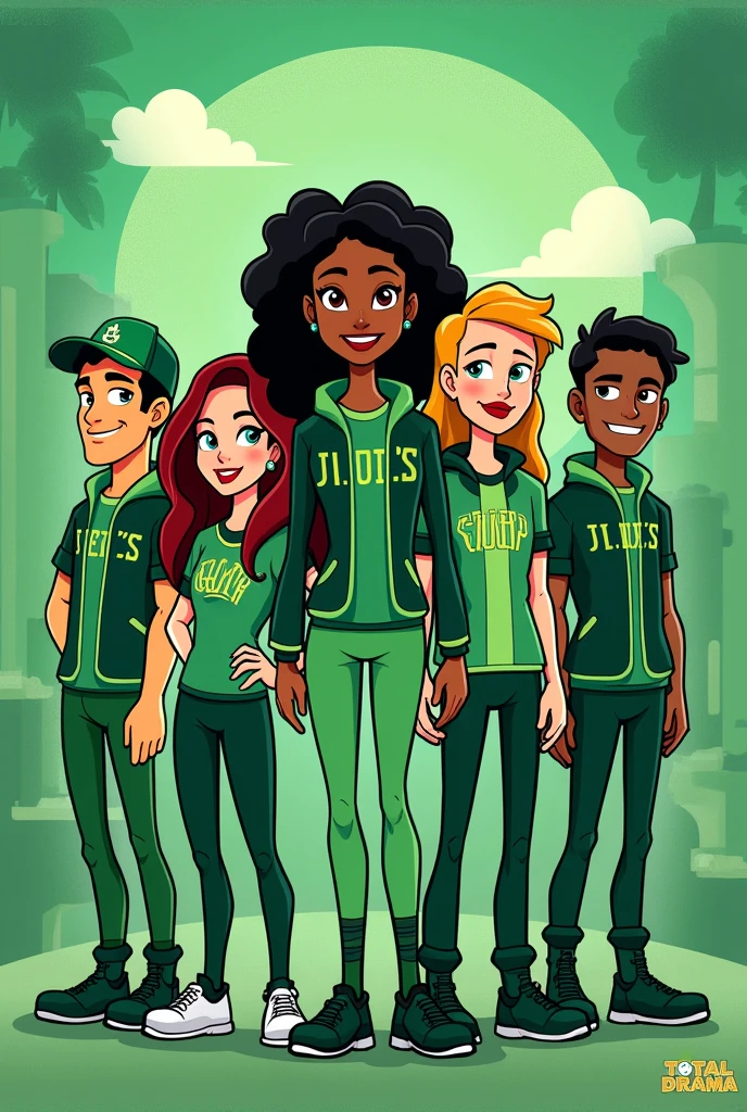 team emerald circle total drama style