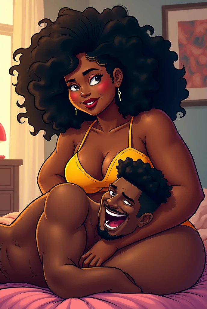 1 couple, (dark skin tone girl, white boy:1.5), teenager, best quality, high quality, masterpiec, black eyes, black hair, short hair, naked, impressed, big breasts, saliva in mouth, ahegao face, missionary sex