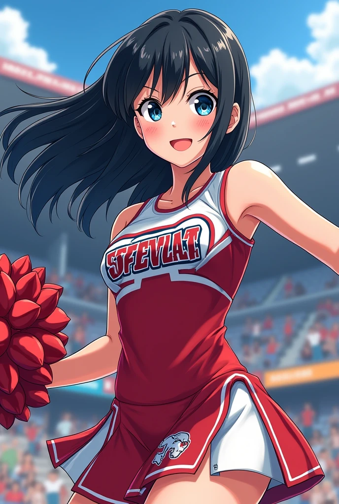 Cheerleader　Black Hair　Anime-style illustrations