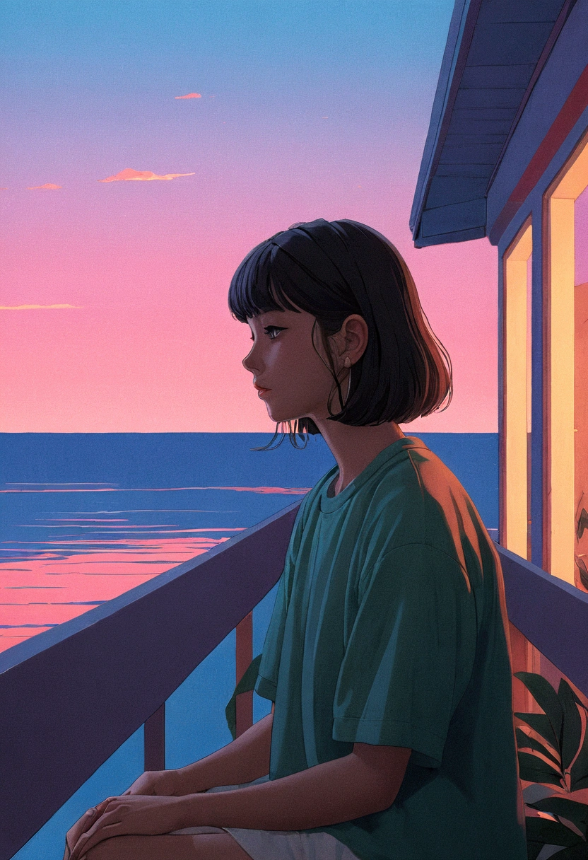 chill , lofi , girl ,