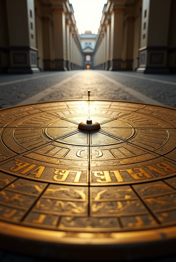Back in the day、The golden round plate of the prime meridian that passed through Paris-to、(foreshortening, Canon, uhd, anatomically correct, super detail, high details, highness)