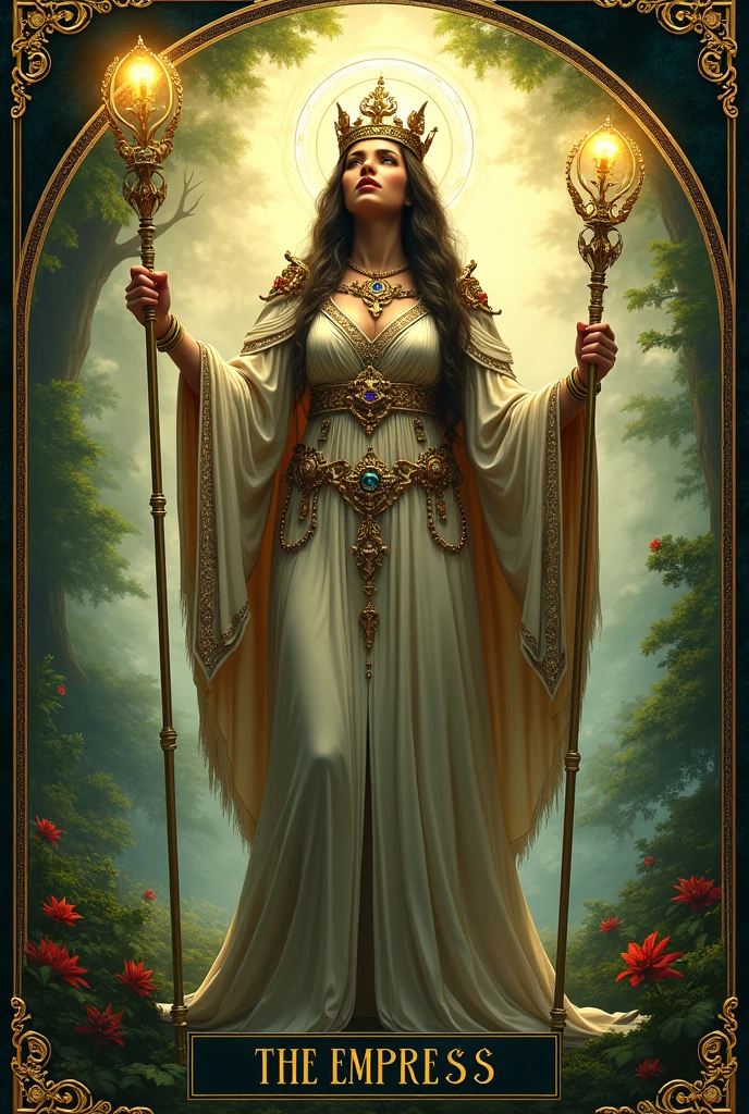 Empress tarot ,the empress holding scepters
