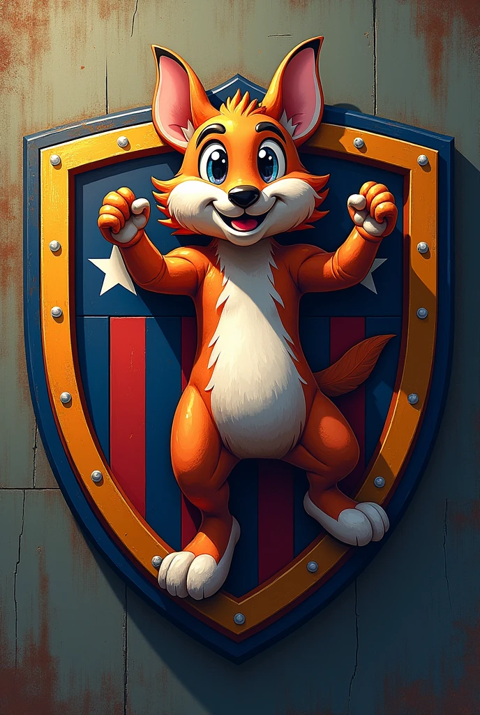 The shield of the American football club, with Agui, The pet, Wishing Hector a very happy birthday 

