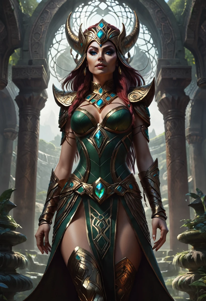 Anthropomorphic feminine hyppogrif enchantress. Official Art – An Award-Winning Digital Masterpiece In 4K Ultra HD, Extreme Detail And Intricate Realism. Symmetrical Face. This Concept Art Brought To Life By The Hands Of Artists Like Wlop & Artgerm In A Stunning 2D Vector Illustration. Background Is A Panoramic Vista.