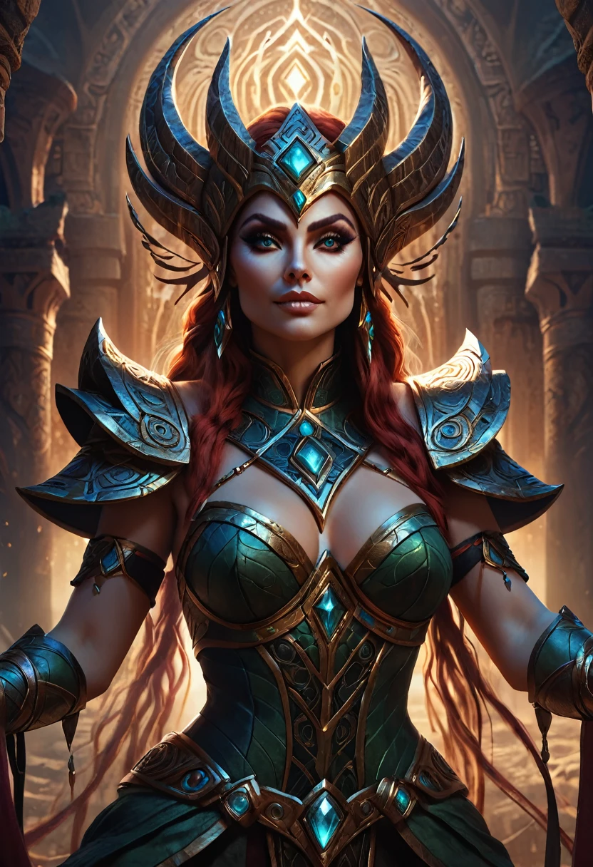 Anthropomorphic feminine hyppogrif enchantress. Official Art – An Award-Winning Digital Masterpiece In 4K Ultra HD, Extreme Detail And Intricate Realism. Symmetrical Face. This Concept Art Brought To Life By The Hands Of Artists Like Wlop & Artgerm In A Stunning 2D Vector Illustration. Background Is A Panoramic Vista.