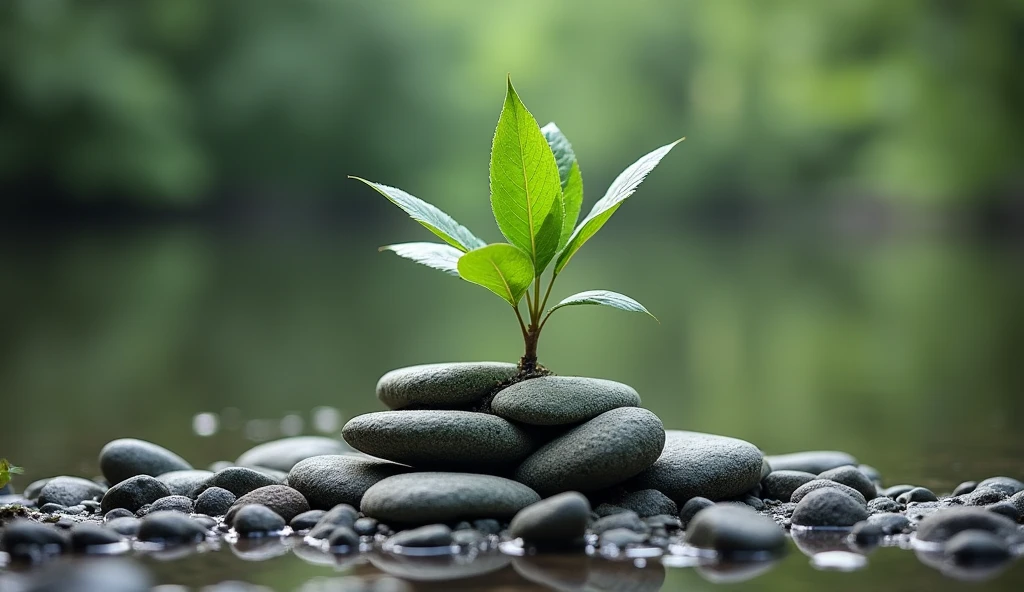 plant between the stones