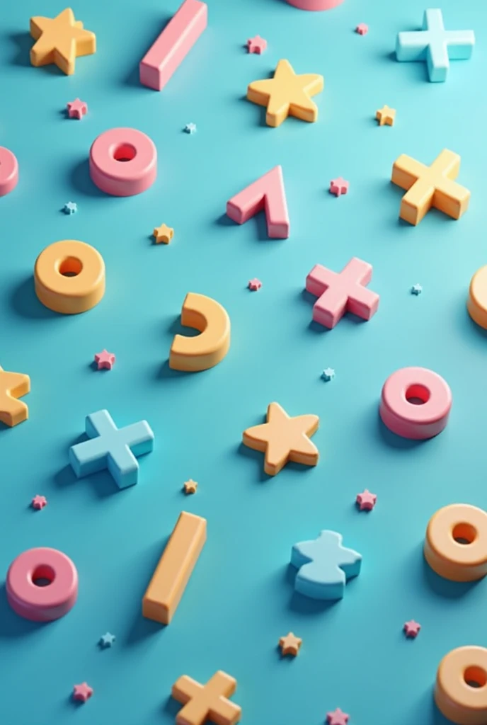 Math and subtraction symbols scattered all over the screen