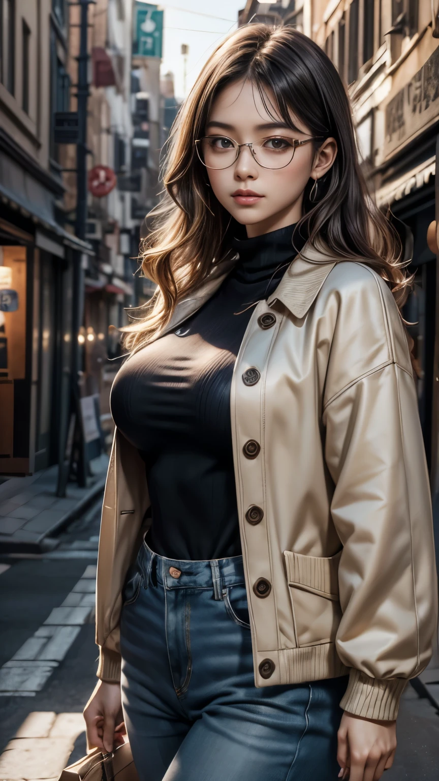 (最高qualityのディテール)、Realistic、8K Ultra HD、High resolution、(One Girl:1.2),(Fatal Beauty,Attractive beauty) ,(Glasses、Mysterious charm:1.1),(Big Breasts、Captivating silhouette),The 超detailedな、高qualityのテクスチャ、複雑なdetailed、detailed、非常にdetailedなCG、高qualityの影、detailed 美しく繊細な顔、detailed 美しく繊細な目、Written boundary depth、Ray Tracing、20th Generation、Cute K-Pop Girls、(The Face of Ulzan in Korea)、Thin face、(Urzan-6500-v1.1:0.6)、PurerosFace_v1、Glowing Eyes、Perfect body、 Viewer Display、(最高qualityのディテール:1.2)、Realistic、8K Ultra HD、High resolution、Woman close up, realistic girl rendering, 8k artistic german bokeh, Enchanting girl, Real Girls, Gurwitz, Gurwitz-style artwork, Girl Roleplay, Realistic 3D style, cgstation Popular Topics, 8K Portrait Rendering,(truth,truth:1.4),(Sparkling eyes girl:1.2)、cheek、Glossy Lips、、High resolution, Best image quality, 最高quality, Realistic, 超detailedな, Photorealistic, 4K 8K Ultra HD Full Color RAW Photos, Fujifilm(Medium format), Hasselblad, Carl Zeiss, Incredible dynamic range photography(utility_art:Smooth-768:1.1),High resolution, High pixel count, 明確なdetailed, Clear images, Natural color reproduction, Noise Reduction, High fidelity, quality, Software Improvements, Upscaling, Optimized Algorithms, Professional-level retouching,
1. Oversized coat:
The coat is、Choose an oversized design that covers from shoulders to knees.。Color is classic navy or black、or warm khaki or beige, wait.、Choose colors that match the season。
2. Knitted sweater or turtleneck:
To protect yourself from the cold、Knitted sweater or turtleneckを選択してください。Match the texture and color of the knit to the coat.。
3. Wide leg pants:
For pants, Choose a wide-leg design、Combines ease of movement and style。Denim in dark tones or black trousers will look good.。
4. Knee-high boots:
What is included in an oversized coat、足首からふくらはぎまでカバーするKnee-high bootsとの組み合わせ。Boots are black or dark brown and chic.、Gives a stylish impression。
5. accessories:
シンプルなゴールドまたはシルバーのaccessoriesを選択してください、Add elegance to your outfit。for example、Long necklaces and large earrings are recommended.。
6. Handbags:
Handbags、Choose a color that matches the tone of your outfit.。Shoulder bags and tote bags are convenient and stylish。
7. Compensateと髪型:
Compensate, Choose natural colors that flatter your skin。Wavy Hair、By creating loose curls、Appeal to softness。