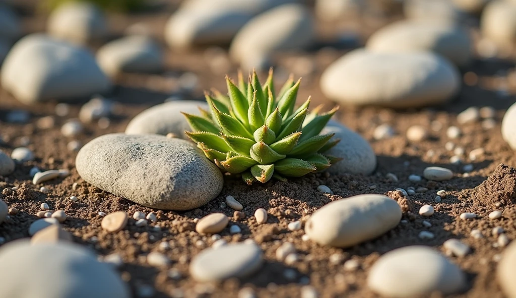 dry plant between the stones