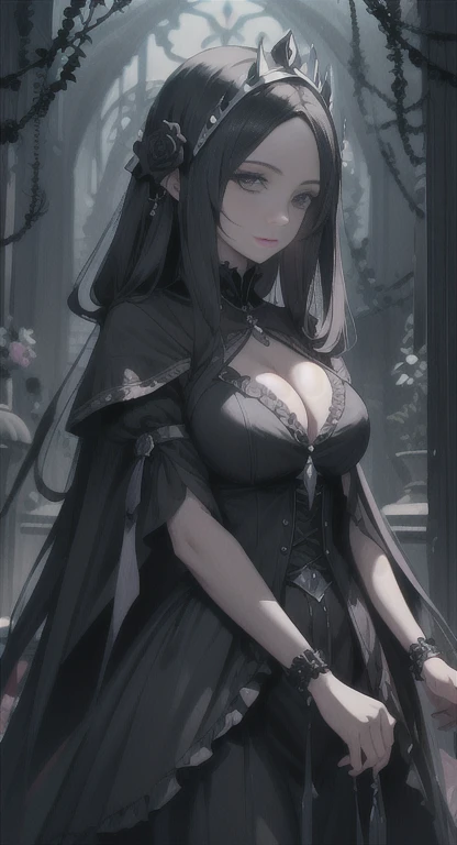 masterpiece, high quality, 4K, Beautiful design, Shiny, from the front, Award-winning photo, Very detailed, Winter World,Finer details, Confused, Very knowledgeable woman, Very detailed eyes and face, alone, 1 female,devil'wing,Cat ear, Shiny, Big Breasts,Big Breasts,Big Breasts,dress, Abdomen is visible , Night view,Garden at Night,Starry Sky,full moon,Gold embroidery,