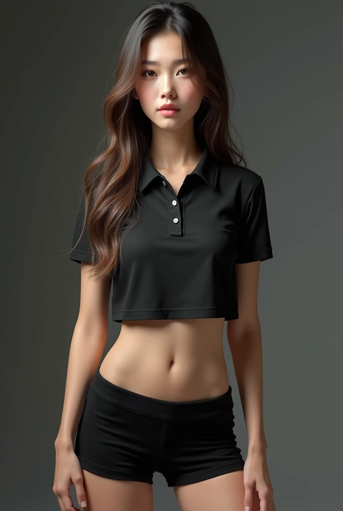 Slender Asian girl, kpop idol, ((stewardess)), ((top quality, 8k, masterpiece: 1.3)), crisp focus: 1.2, beautiful woman with perfect figure: 1.4, highly detailed face and skin texture, detailed eyes, ((skinny)), beautiful face, symmetrical face, full-length, sexy, in pantyhose, you can see the panties