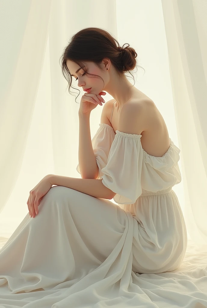 Create a sitting woman 