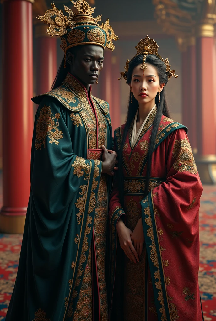 Black empress, black queen, handsome chinese prince