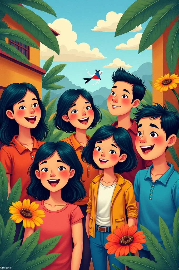 Make an easy drawing about what you understand about filipino language