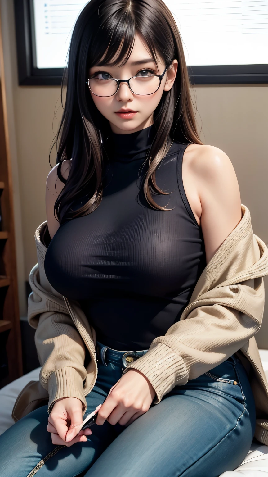 (最高qualityのディテール)、Realistic、8K Ultra HD、High resolution、(One Girl:1.2),(Fatal Beauty,Attractive beauty) ,(Glasses、Mysterious charm:1.1),(Big Breasts、Captivating silhouette),The 超detailedな、高qualityのテクスチャ、複雑なdetailed、detailed、非常にdetailedなCG、高qualityの影、detailed 美しく繊細な顔、detailed 美しく繊細な目、Written boundary depth、Ray Tracing、20th Generation、Cute K-Pop Girls、(The Face of Ulzan in Korea)、Thin face、(Urzan-6500-v1.1:0.6)、PurerosFace_v1、Glowing Eyes、Perfect body、 Viewer Display、(最高qualityのディテール:1.2)、Realistic、8K Ultra HD、High resolution、Woman close up， realistic girl rendering, 8k artistic german bokeh, Enchanting girl, Real Girls, Gurwitz, Gurwitz-style artwork, Girl Roleplay, Realistic 3D style, cgstation Popular Topics, 8K Portrait Rendering,（truth，truth：1.4），(Sparkling eyes girl:1.2)、cheek、Glossy Lips、、High resolution, Best image quality, 最高quality, Realistic, 超detailedな, Photorealistic, 4K 8K Ultra HD Full Color RAW Photos, Fujifilm(Medium format), Hasselblad, Carl Zeiss, Incredible dynamic range photography(utility_art：Smooth-768:1.1),High resolution, High pixel count, 明確なdetailed, Clear images, Natural color reproduction, Noise Reduction, High fidelity, quality, Software Improvements, Upscaling, Optimized Algorithms, Professional-level retouching,

1. Oversized coat:

The coat is、Choose an oversized design that covers from shoulders to knees.。Color is classic navy or black、or warm khaki or beige, wait.、Choose colors that match the season。
2. Knitted sweater or turtleneck:

To protect yourself from the cold、Knitted sweater or turtleneckを選択してください。Match the texture and color of the knit to the coat.。
3. Wide leg pants:

For pants, Choose a wide-leg design、Combines ease of movement and style。Denim in dark tones or black trousers will look good.。
4. Knee-high boots:

What is included in an oversized coat、足首からふくらはぎまでカバーするKnee-high bootsとの組み合わせ。Boots are black or dark brown and chic.、Gives a stylish impression。
5. accessories:

シンプルなゴールドまたはシルバーのaccessoriesを選択してください、Add elegance to your outfit。for example、Long necklaces and large earrings are recommended.。
6. Handbags:

Handbags、Choose a color that matches the tone of your outfit.。Shoulder bags and tote bags are convenient and stylish。
7. Compensateと髪型:

Compensate, Choose natural colors that flatter your skin。Wavy Hair、By creating loose curls、Appeal to softness。