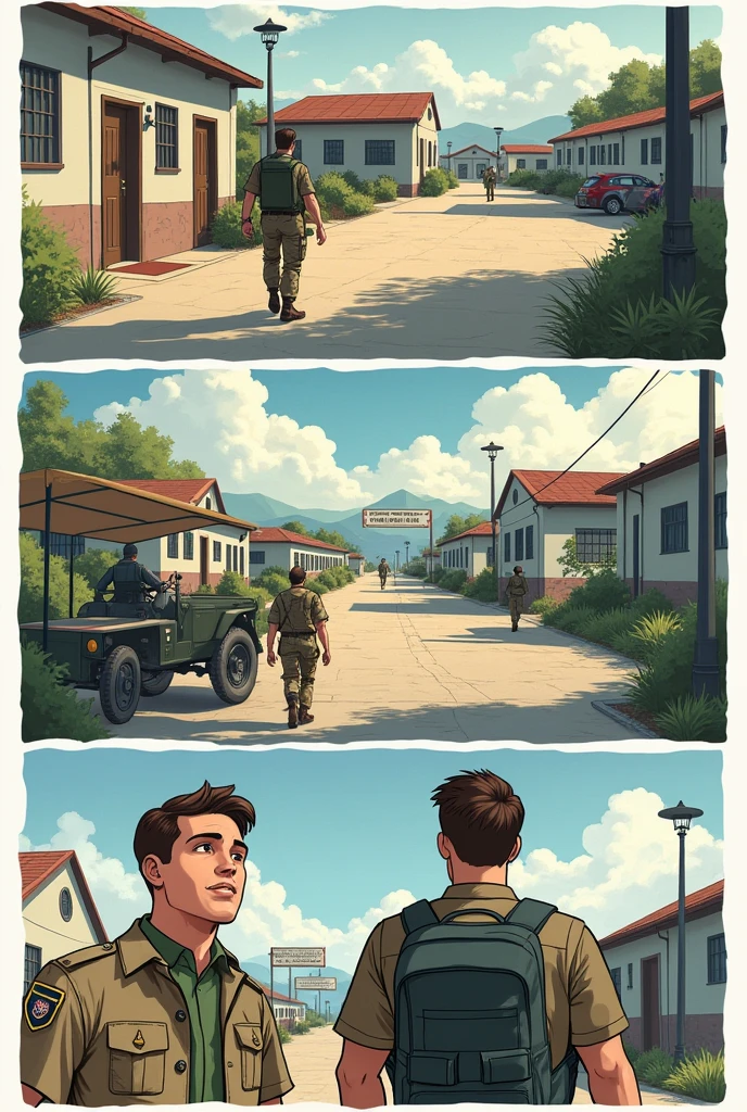 Title for comics Sergio goes to the barracks