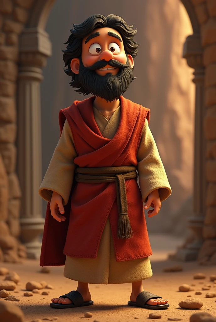 MAN in biblical clothes pixar style