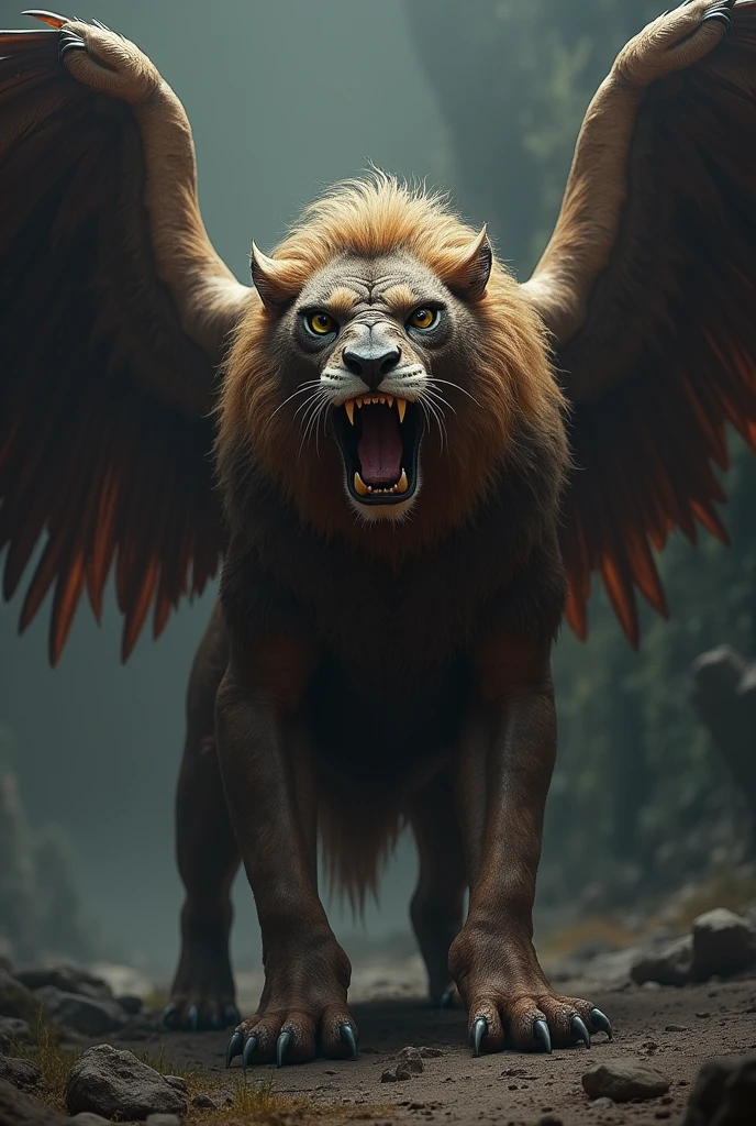 a bestial form of a griffin