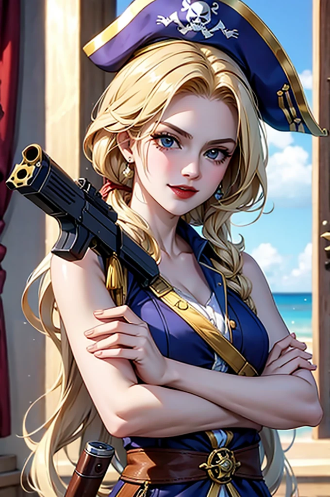 pirate, female, Royal sister, blond, Double gun