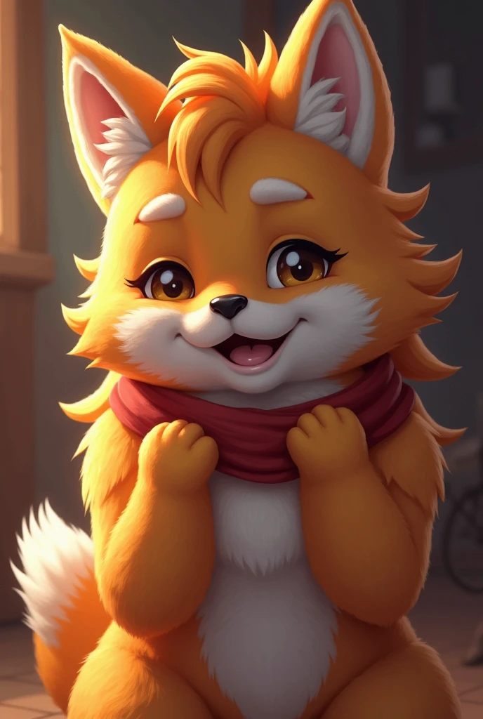 a hot furry doing ahegao