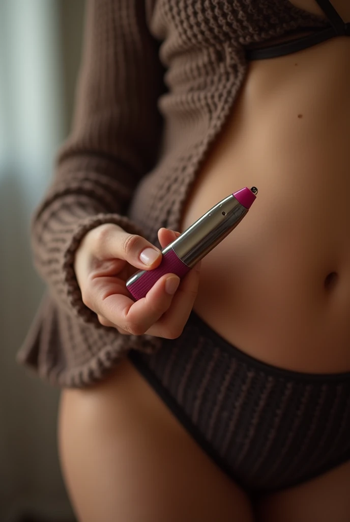 A woman inserting a penis into her vagina