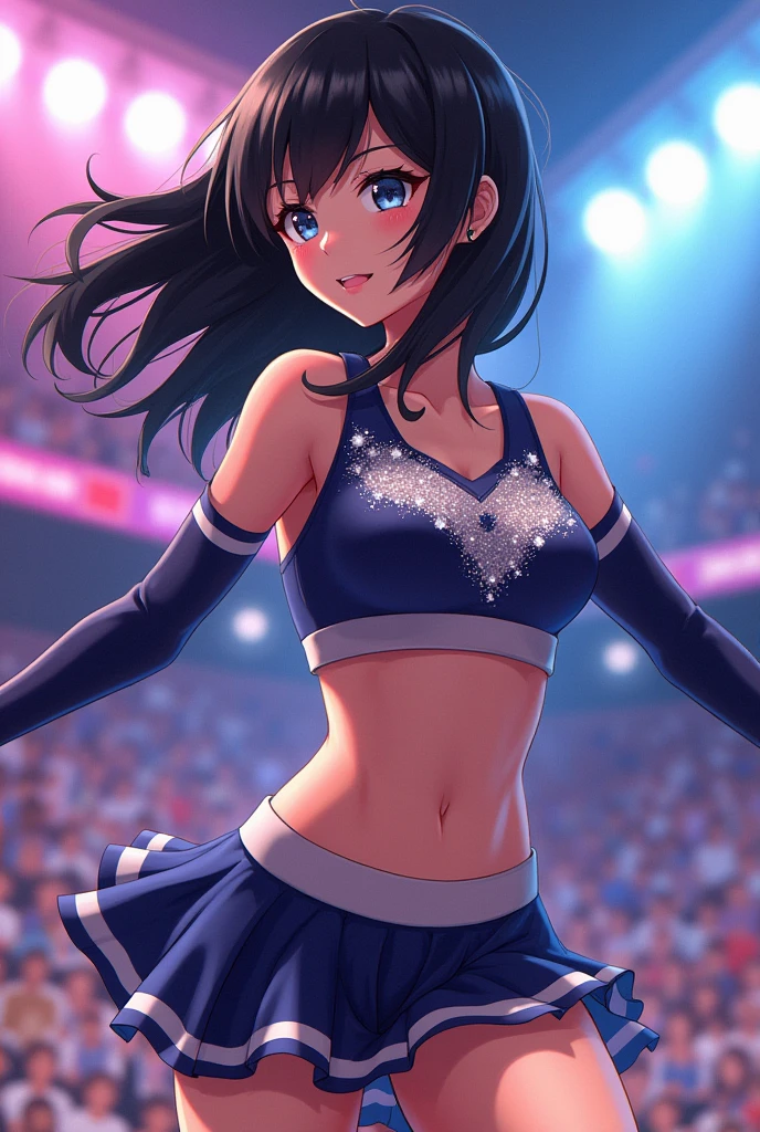 Cheerleader Black Hair Anime-style illustrations